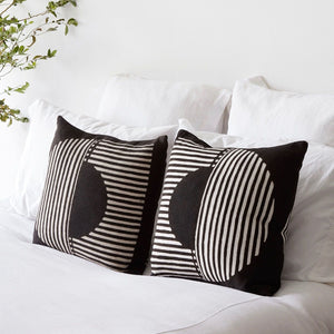 Demi Mud Cloth Pillow - Black