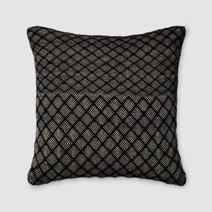 Black and Cream Throw Pillow made of Baby Alpaca