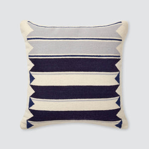 Modern Blue Accent Pillow in Sheep's Wool