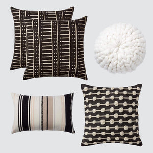 Monochrome Luxe Pillow Series - Set of 5