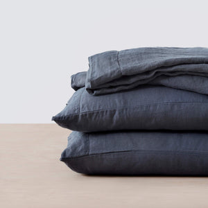 Blush Linen Sheet Set from The Citizenry, blush