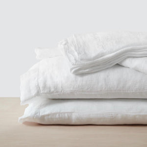 Blush Linen Sheet Set from The Citizenry, blush