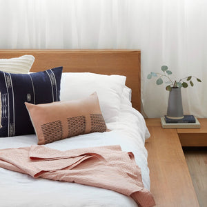 Kachari Indigo Pillow on Bed