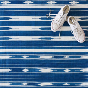 Closeup of Cotton Dhurrie Rug Pattern