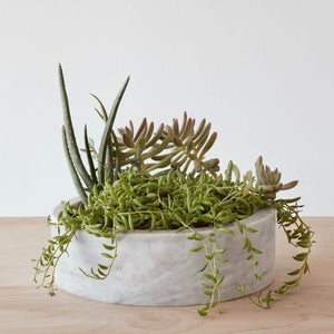 Puebla Marble Planter - Wide