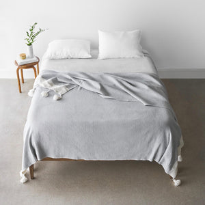 Moroccan Bed Blanket with Tassels
