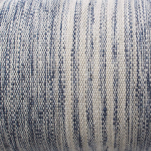 Striped Wool Blue Lumbar Pillow