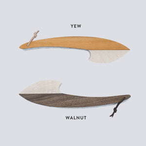 Handcrafted Cheese Knives in Yew and Walnut