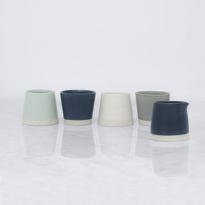 Modern Espresso Set with Ceramic Espresso Cups and Pourer