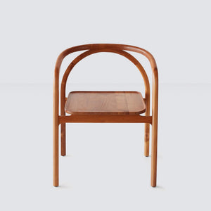 teak wooden chair front view
