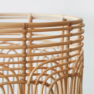 rattan woven basket closeup