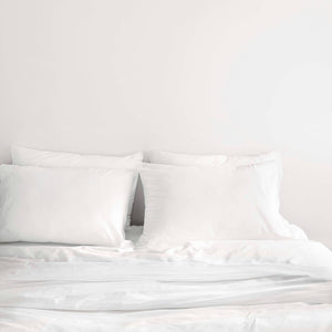 GOTS Certified White Cotton Bed Set