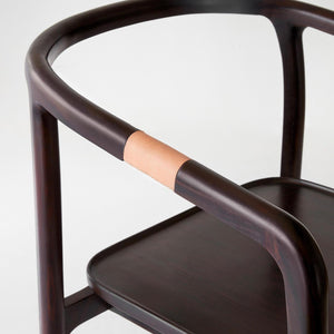 rosewood dark wood chair arm