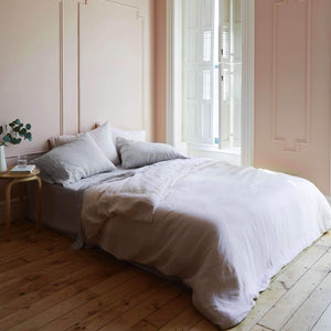 Grey Blush Linen Bedding Set