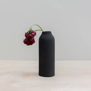 Black Engobe Vase - Tall
