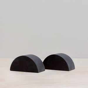 Puebla Marble Half Moon Bookend Set
