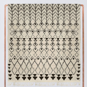 Moroccan style rugs in black and white