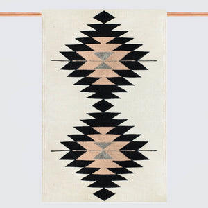 Modern Geometric Rug in Blush