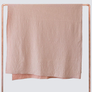 Blush Kantha Bed Blanket