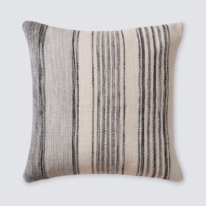 Textured Neutral Throw Pillow Stripes