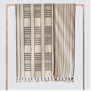 Modern Neutral Statement Cotton Throw
