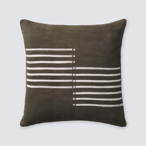 Olive Modern Mudcloth Throw Pillow