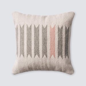 Neutral Modern Aztec Grey Pink Cream Pillow
