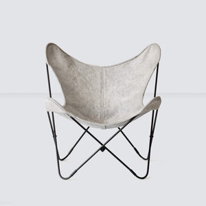 Palermo Chair - Black & Grey Cowhide