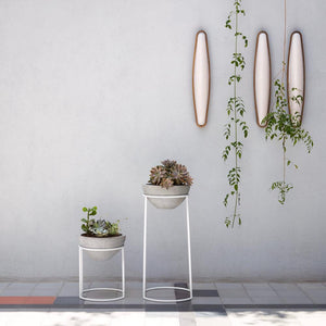 Polanco Concrete Planters - White